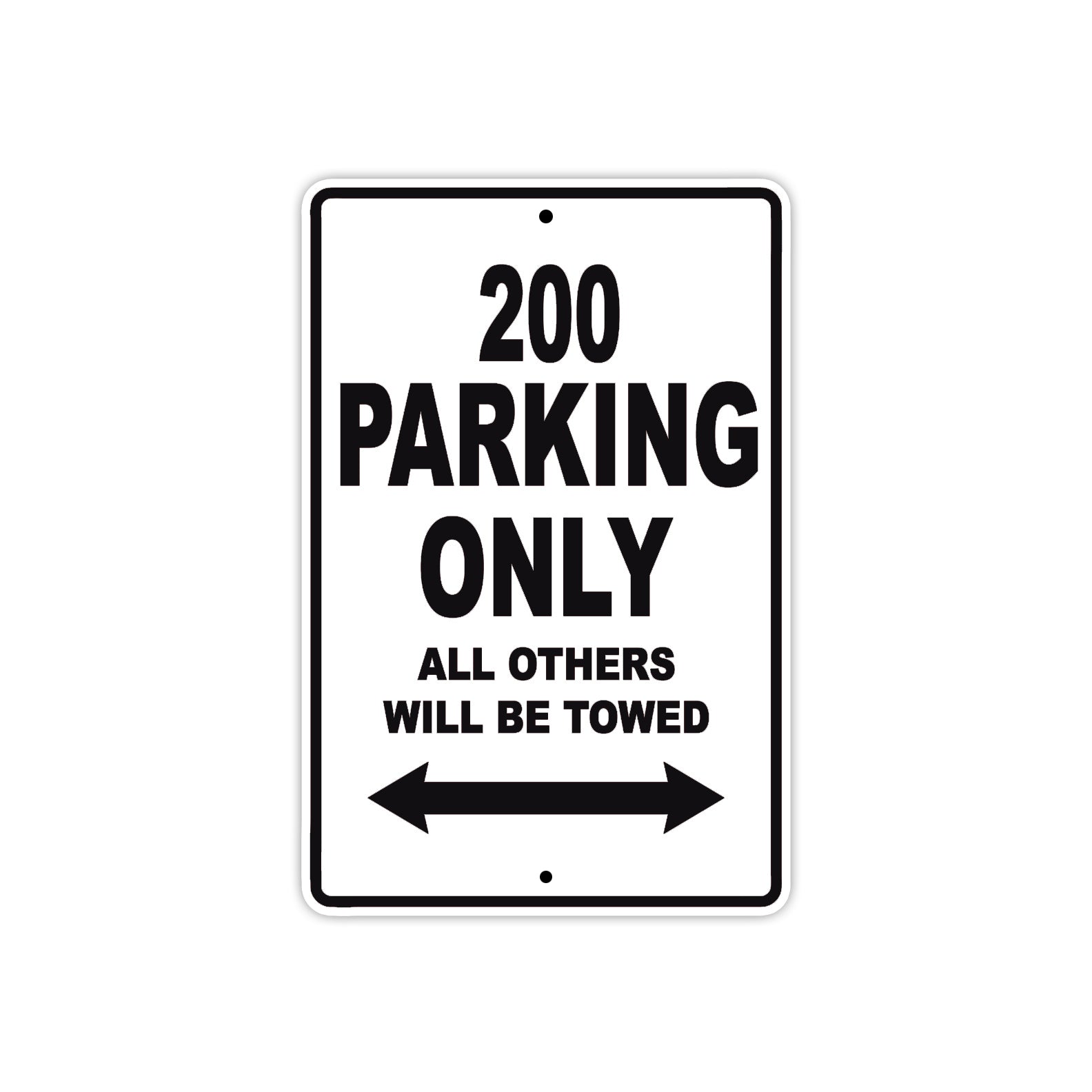 200 Motorcycle Parking Only All Others Will Be Towed Meta Sign 
