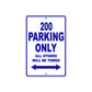 200 Motorcycle Parking Only All Others Will Be Towed Meta Sign Plate