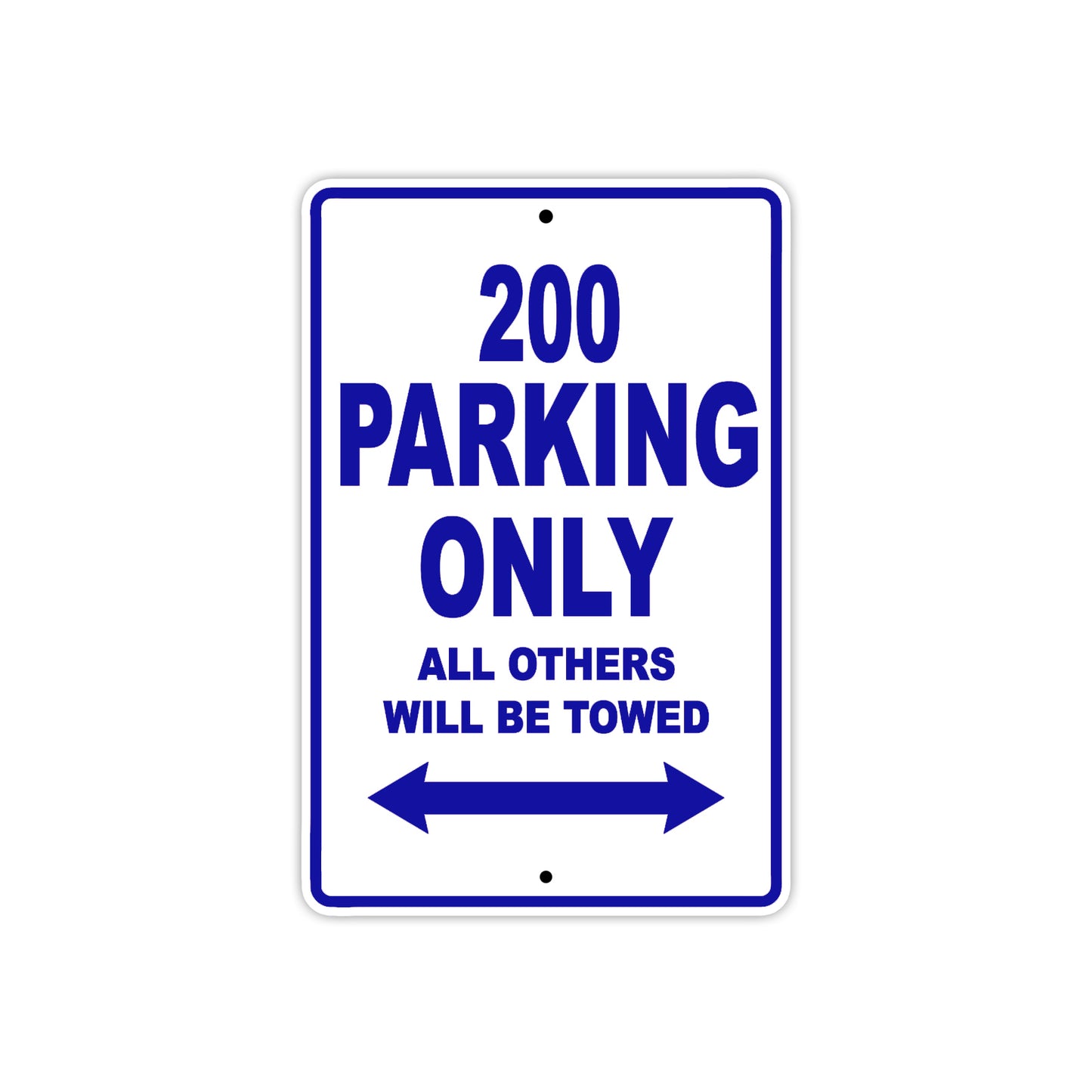 200 Motorcycle Parking Only All Others Will Be Towed Meta Sign Plate