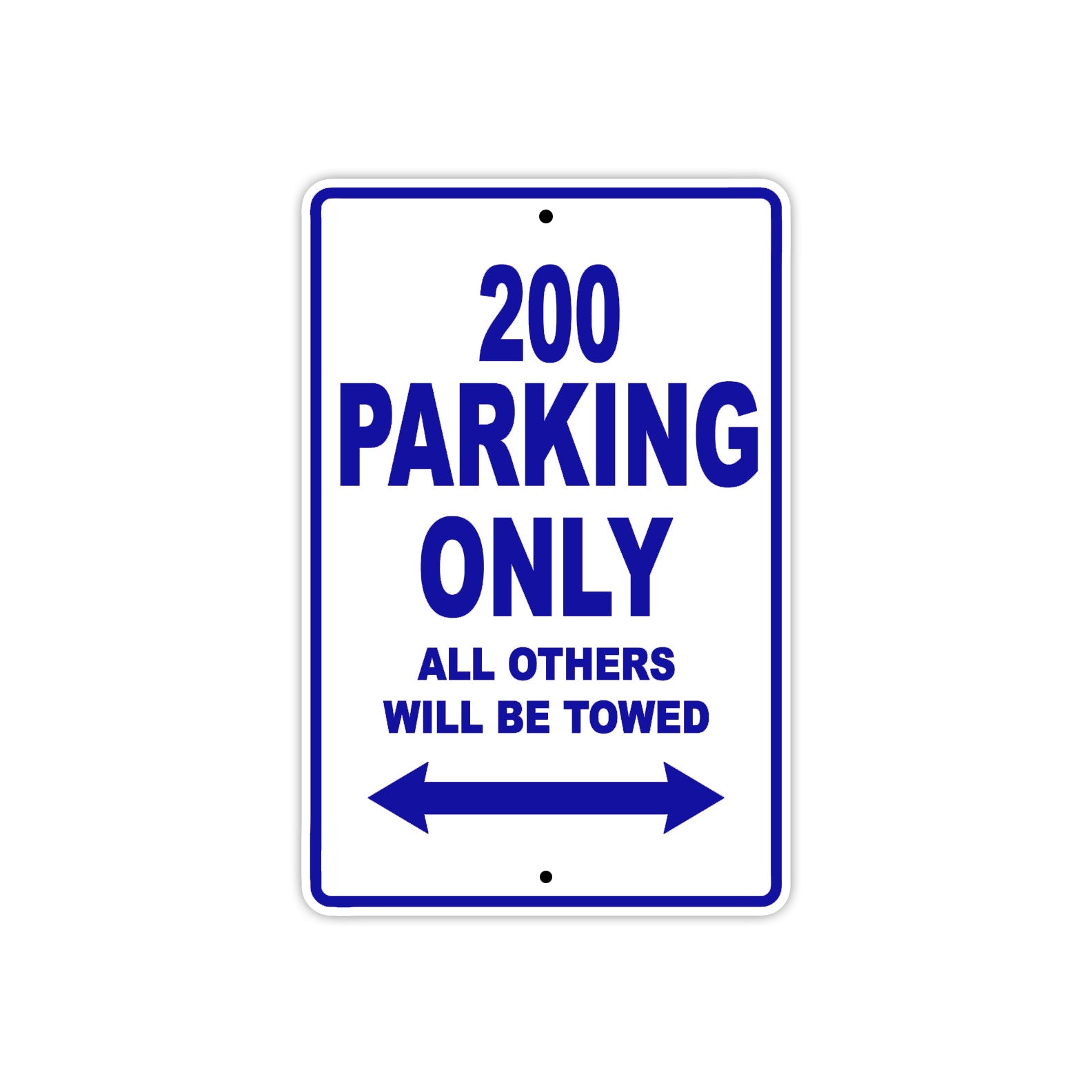 200 Motorcycle Parking Only All Others Will Be Towed Meta Sign Plate