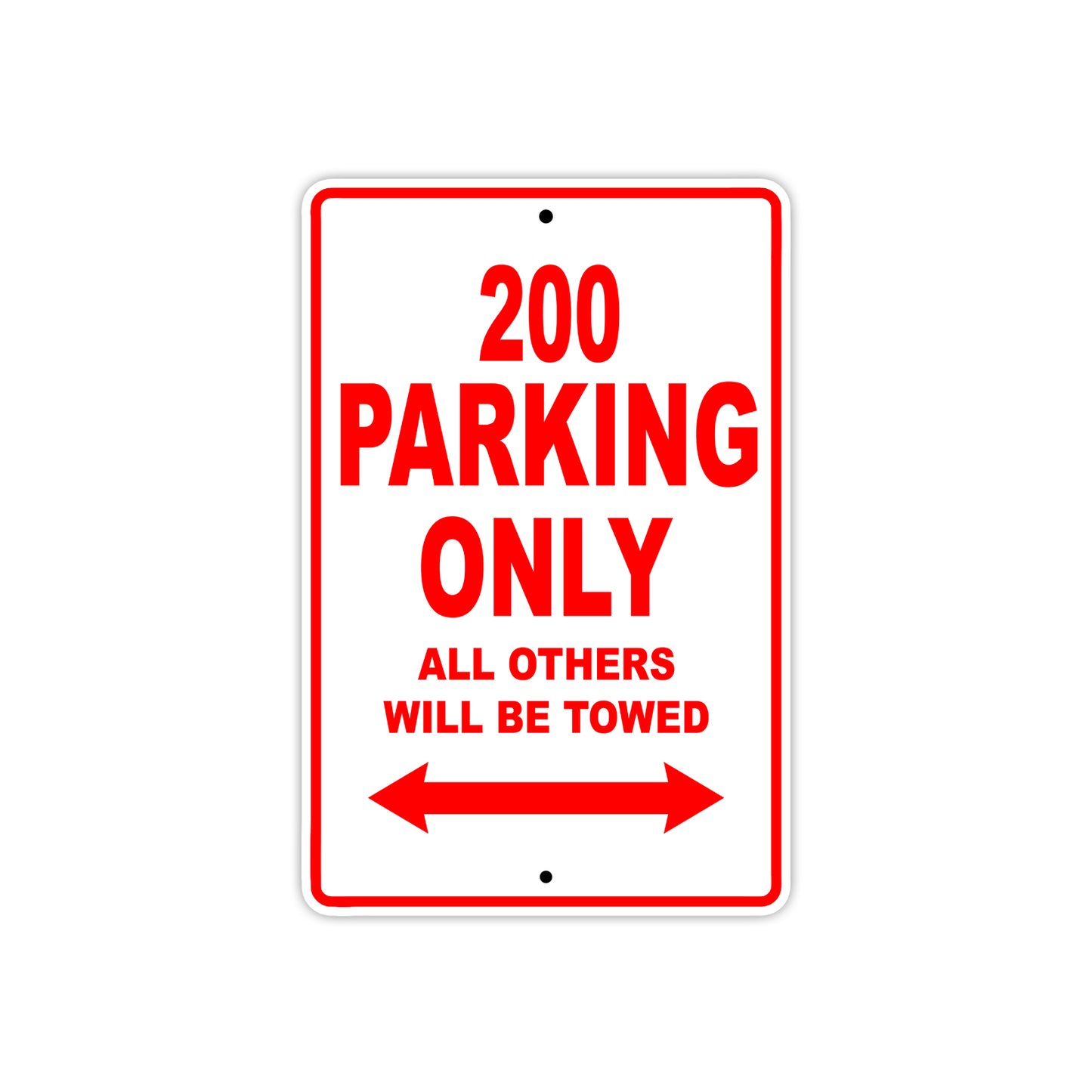 200 Motorcycle Parking Only All Others Will Be Towed Sign
