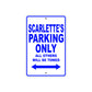 Scarlette's Name Parking Only All Others Will Be Towed Aluminum Metal Sign