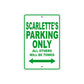Scarlette's Name Parking Only All Others Will Be Towed Aluminum Metal Sign