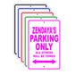 Zendaya's Name Parking Only All Others Will Be Towed Signs