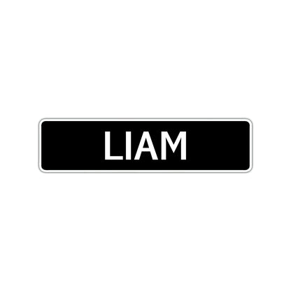 Liam Street Sign Children Name Room Plate