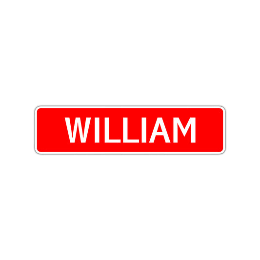 William Street Sign Children Name Room Plate