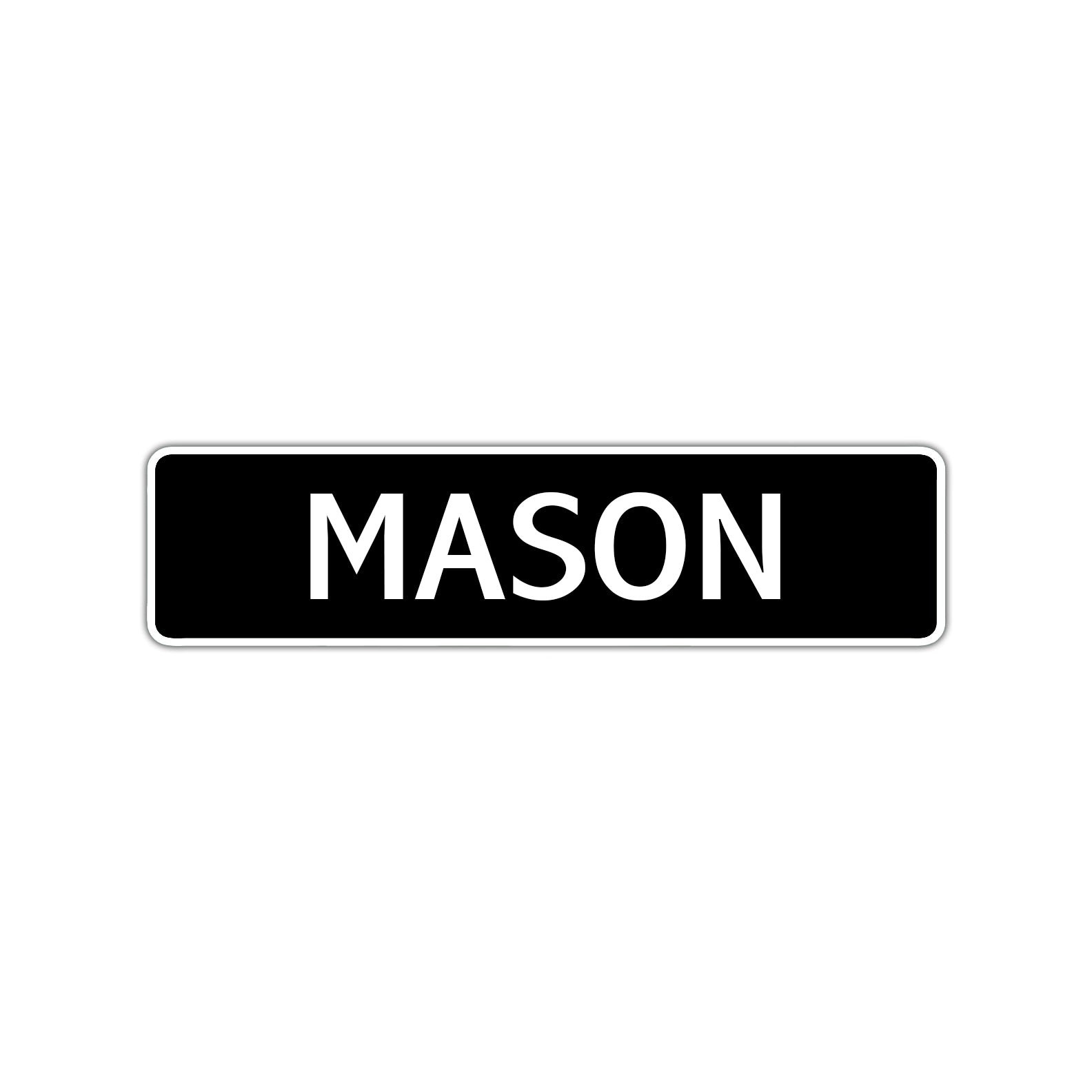 Mason Street Sign Children Name Room Plate