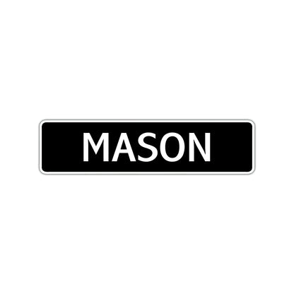Mason Street Sign Children Name Room Plate