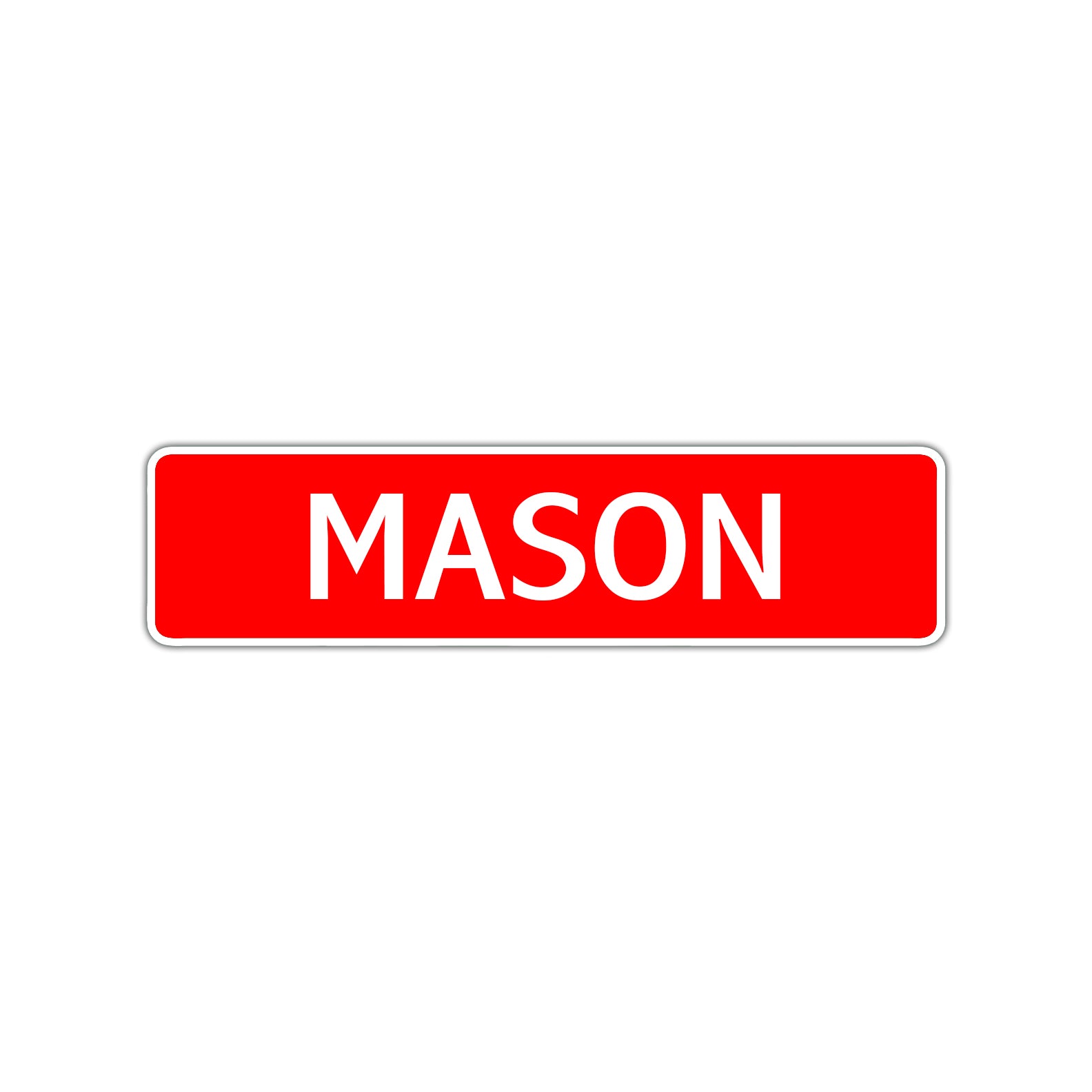 Mason Street Sign Children Name Room Plate