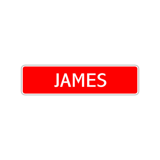 James Street Sign Children Name Room Plate