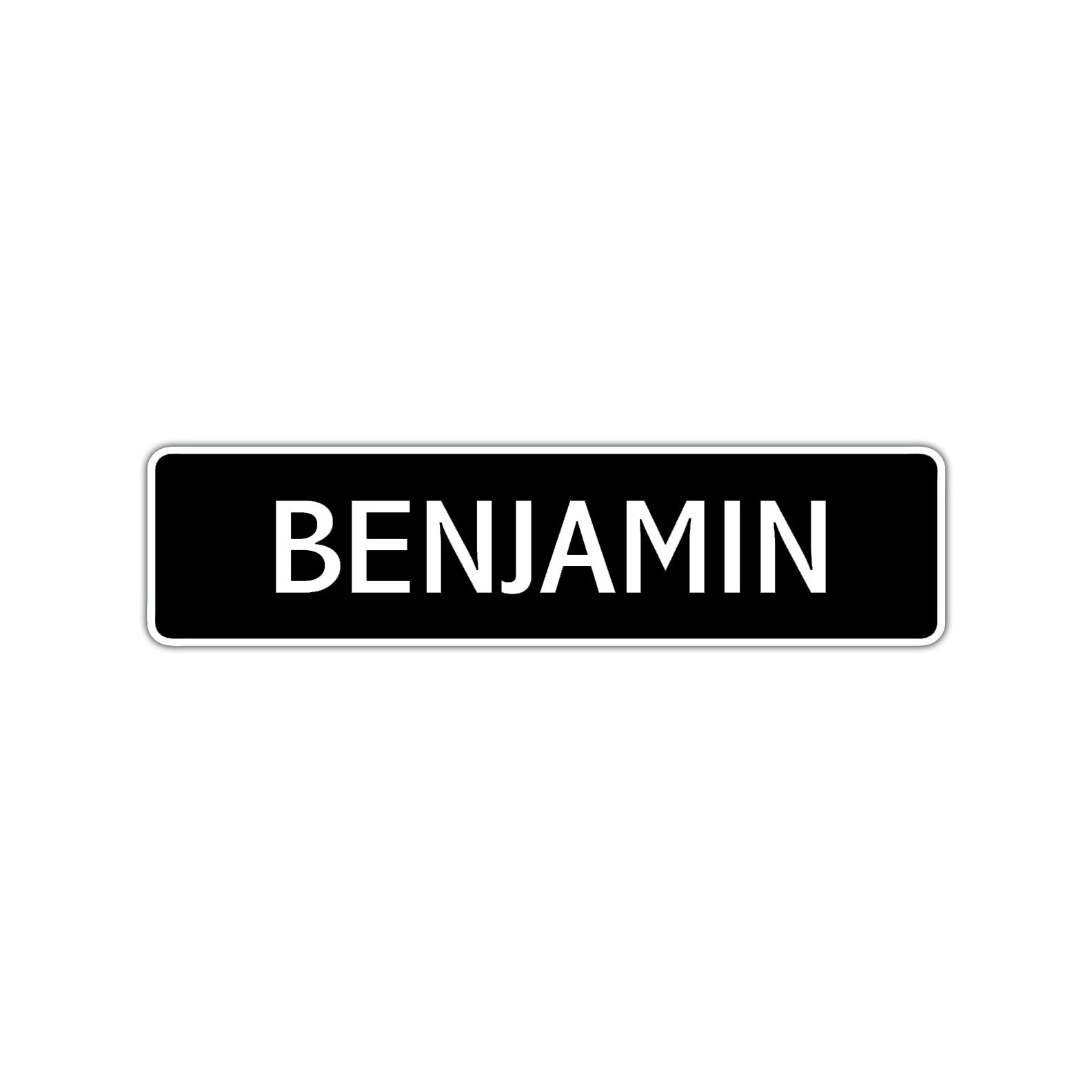 Benjamin Street Sign Children Name Room Plate