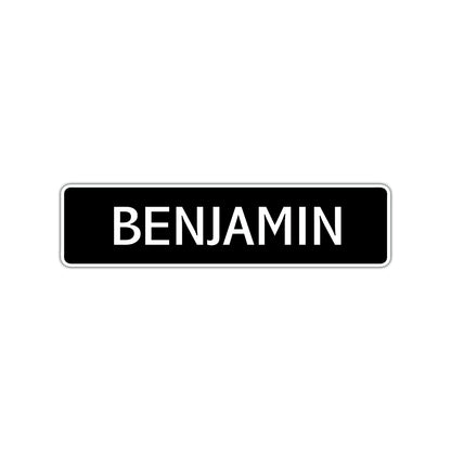 Benjamin Street Sign Children Name Room Plate
