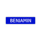 Benjamin Street Sign Children Name Room Plate