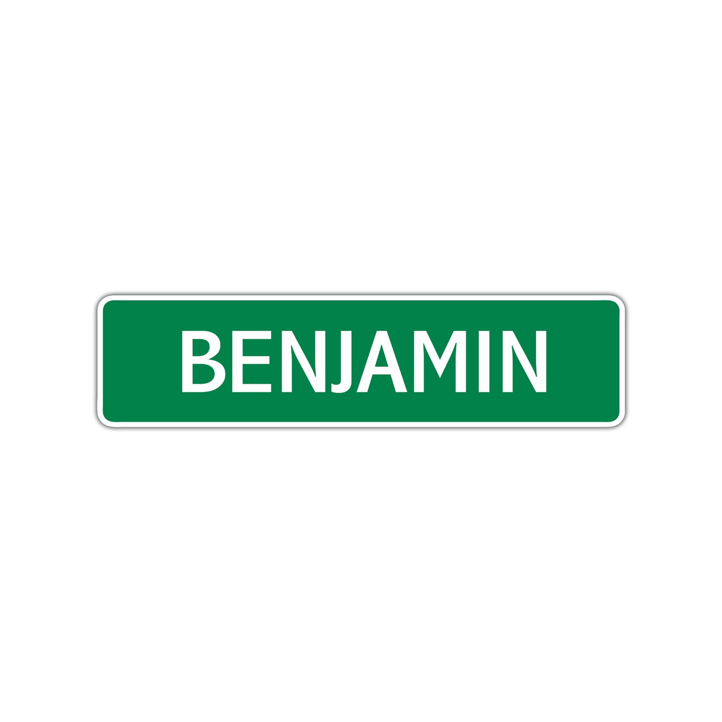 Benjamin Street Sign Children Name Room Plate