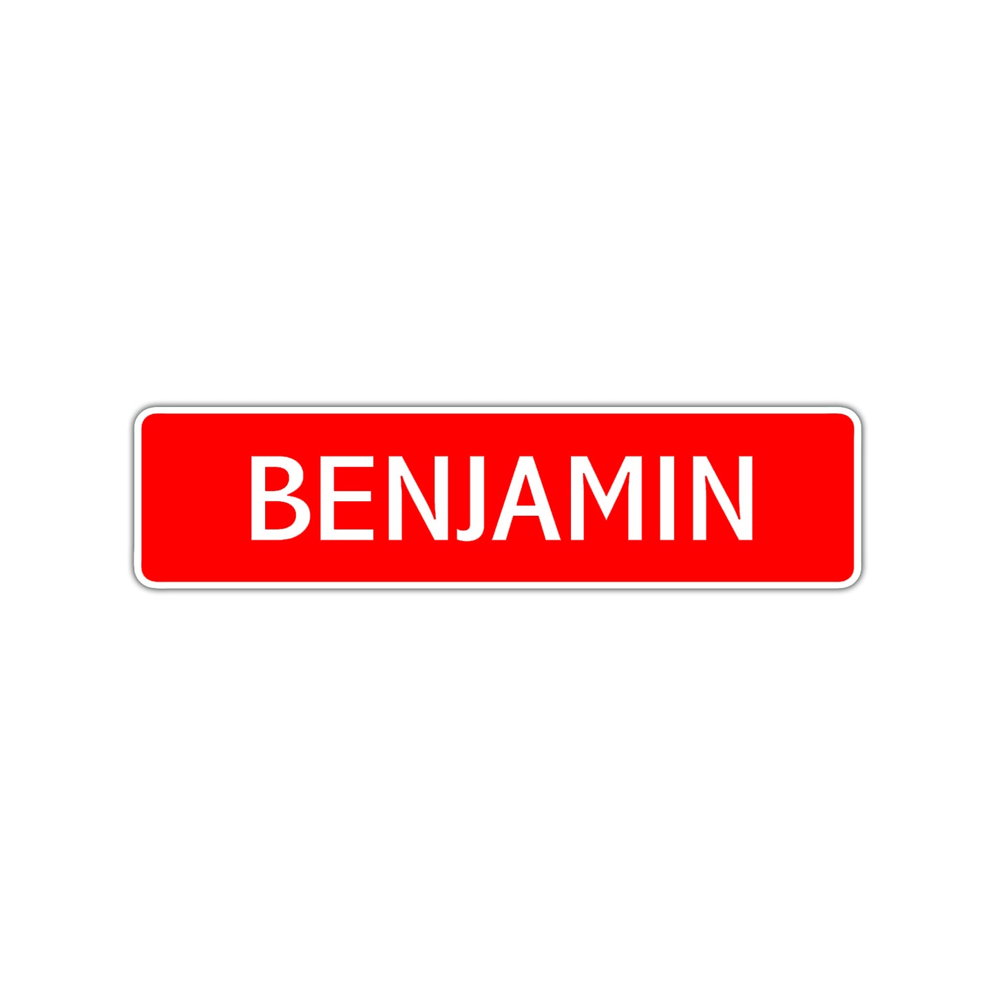 Benjamin Street Sign Children Name Room Plate