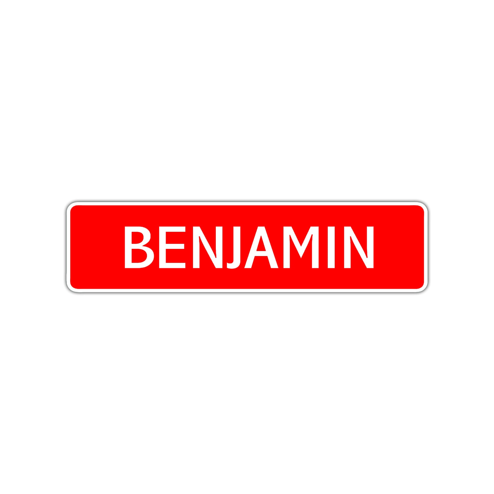 Benjamin Street Sign Children Name Room Plate