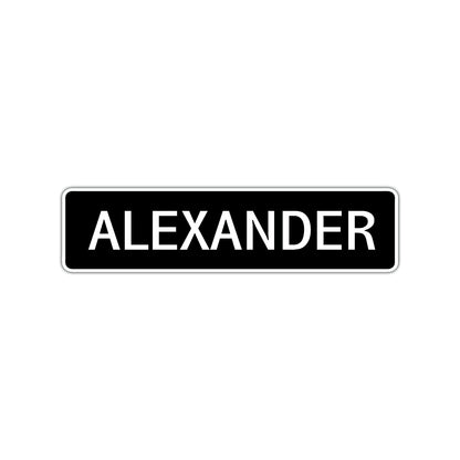 Alexander Street Sign Children Name Room Plate