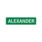 Alexander Street Sign Children Name Room Plate