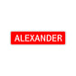 Alexander Street Sign Children Name Room Plate