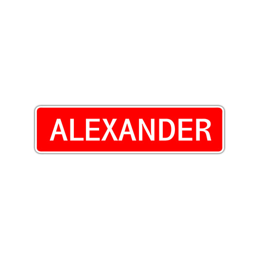 Alexander Street Sign Children Name Room Plate