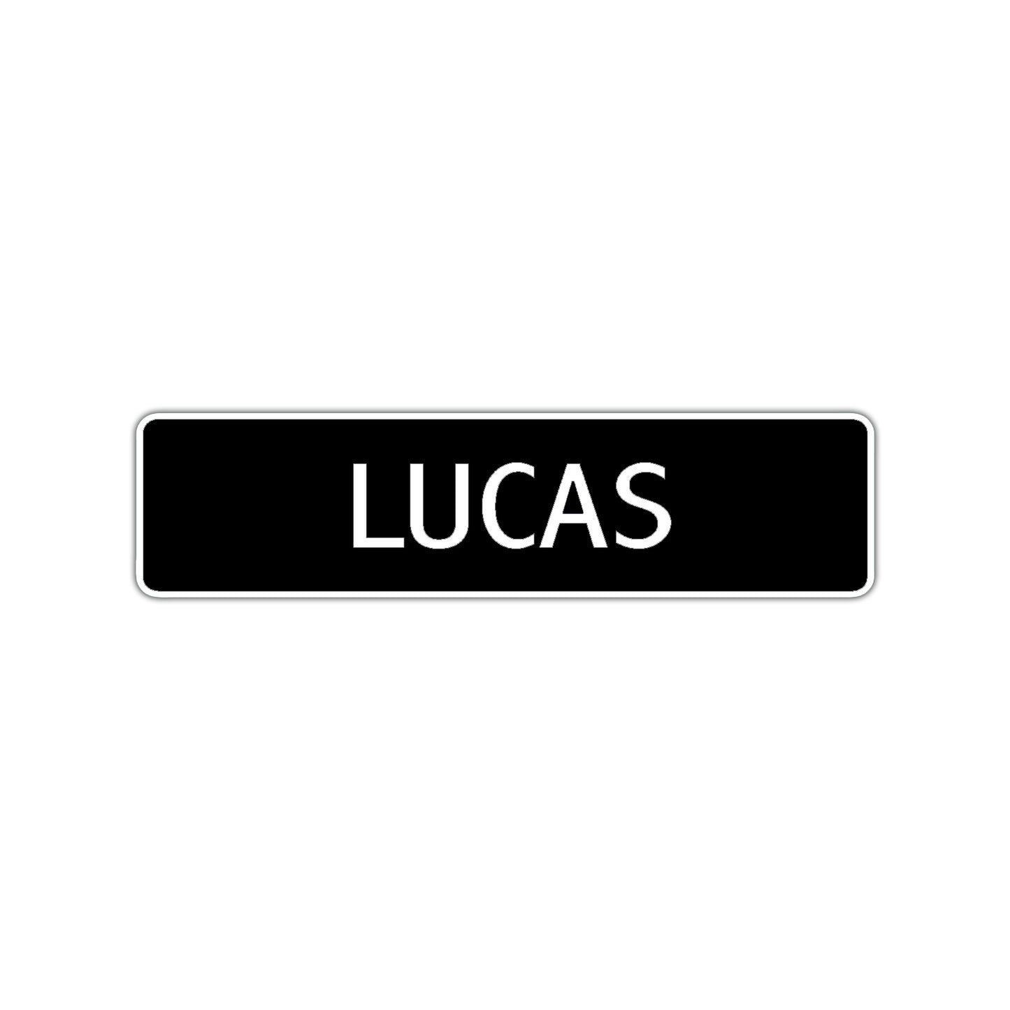 Lucas Street Sign Children Name Room Plate