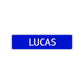 Lucas Street Sign Children Name Room Plate
