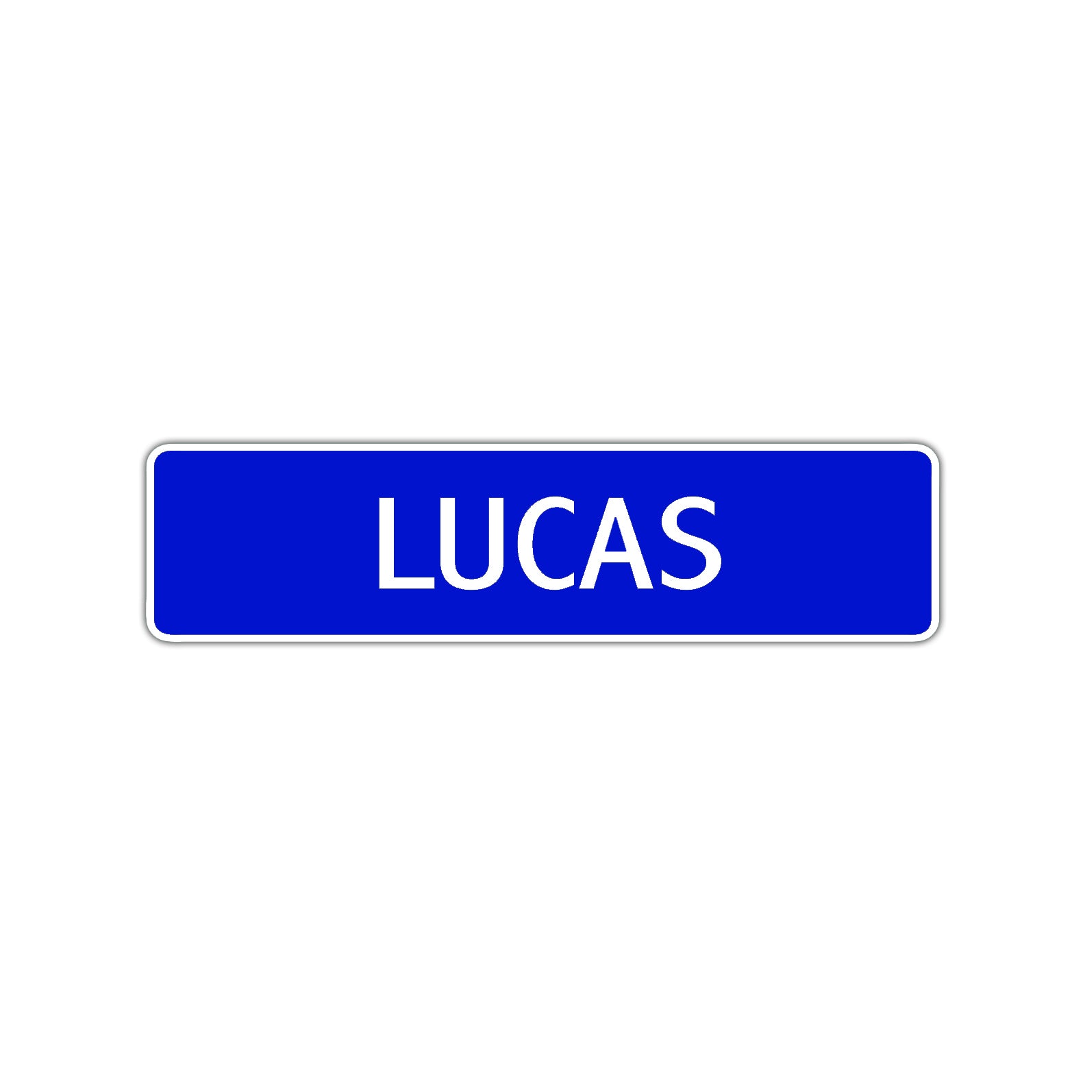Lucas Street Sign Children Name Room Plate