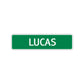 Lucas Street Sign Children Name Room Plate