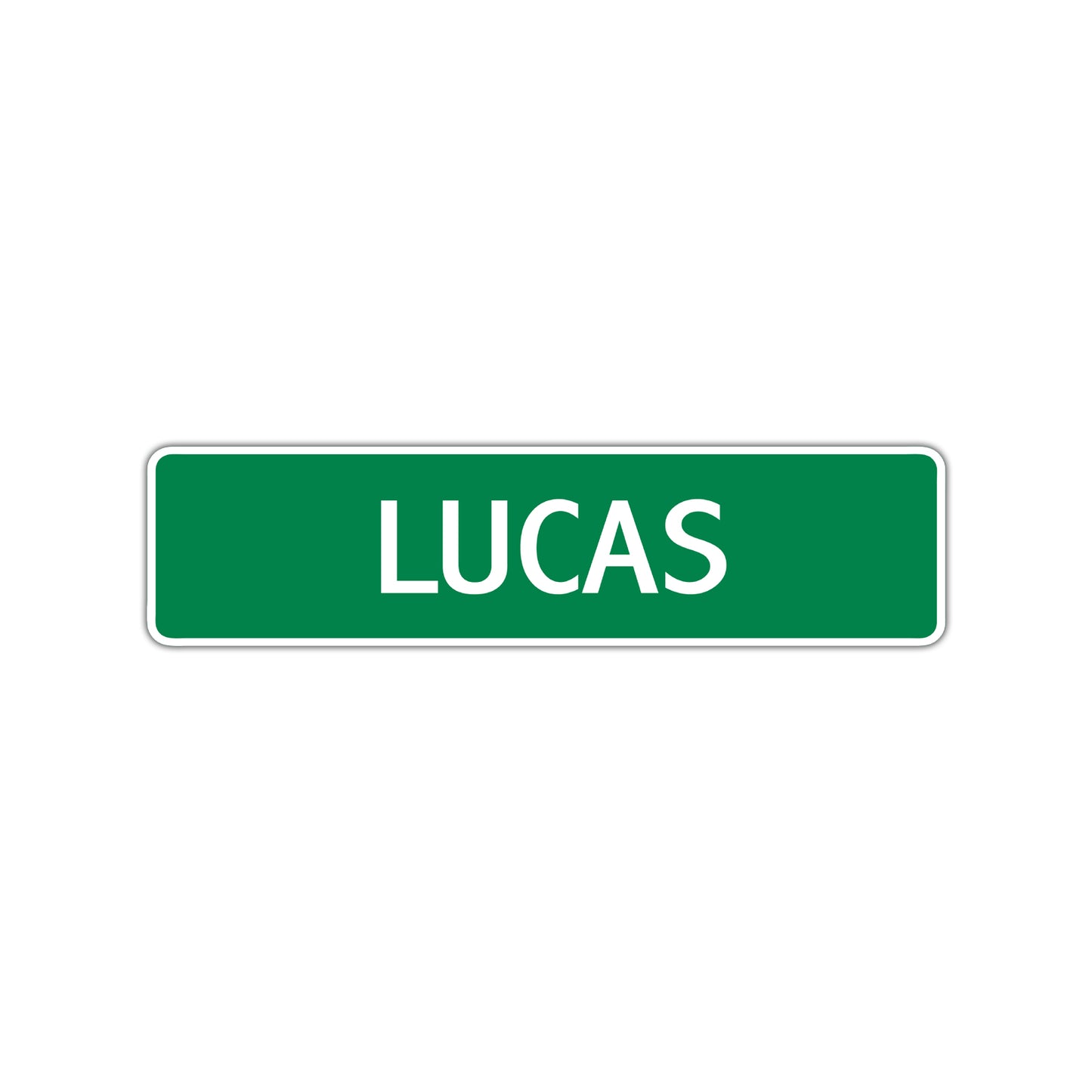 Lucas Street Sign Children Name Room Plate