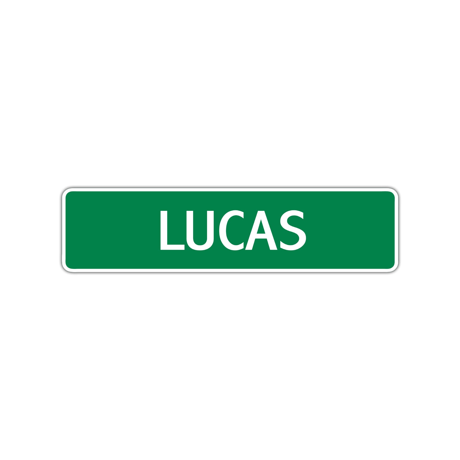 Lucas Street Sign Children Name Room Plate