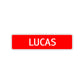 Lucas Street Sign Children Name Room Plate