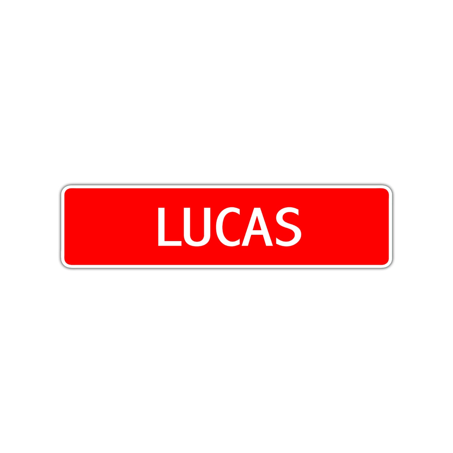 Lucas Street Sign Children Name Room Plate