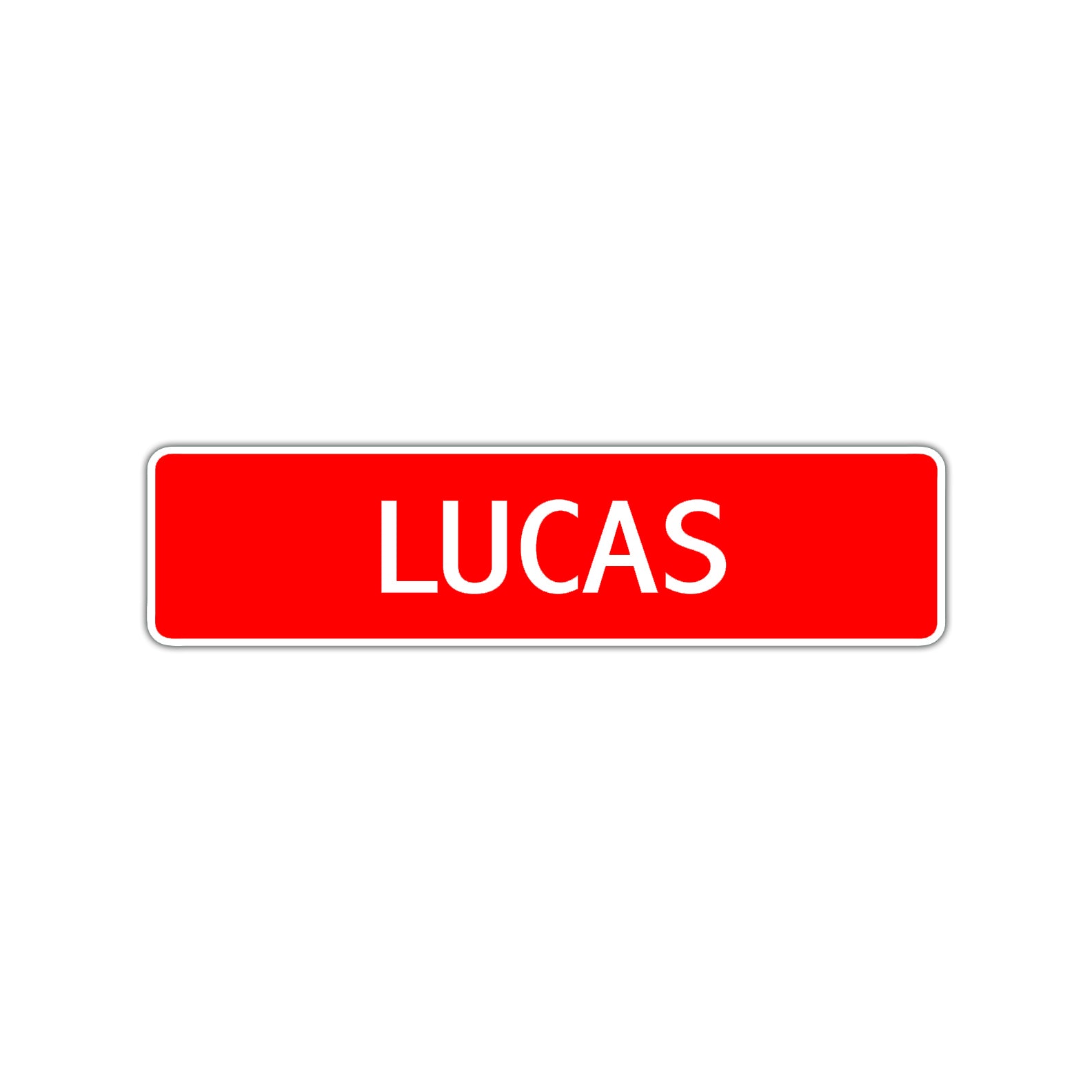 Lucas Street Sign Children Name Room Plate