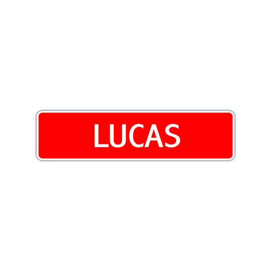 Lucas Street Sign Children Name Room Plate