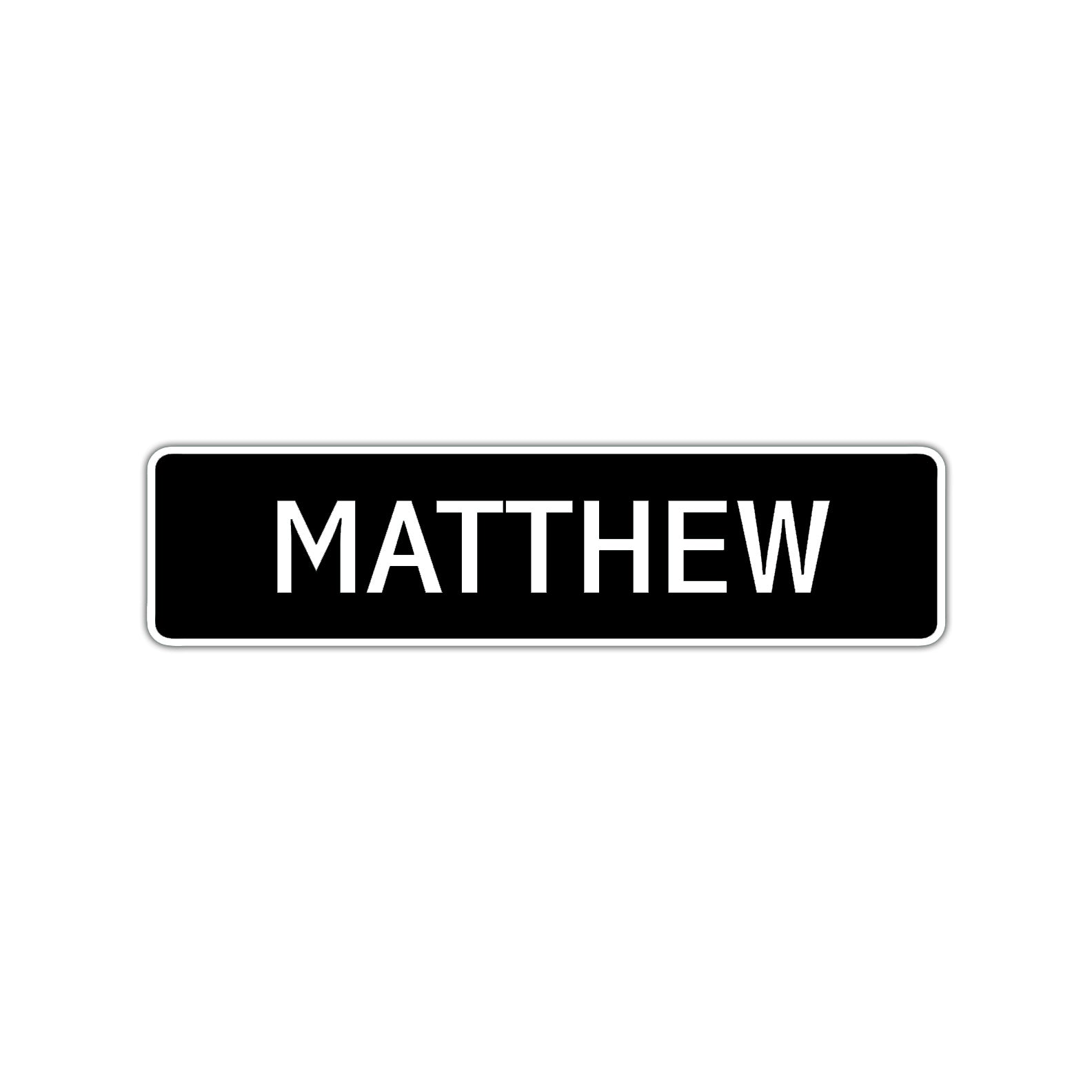 Matthew Street Sign Children Name Room Plate