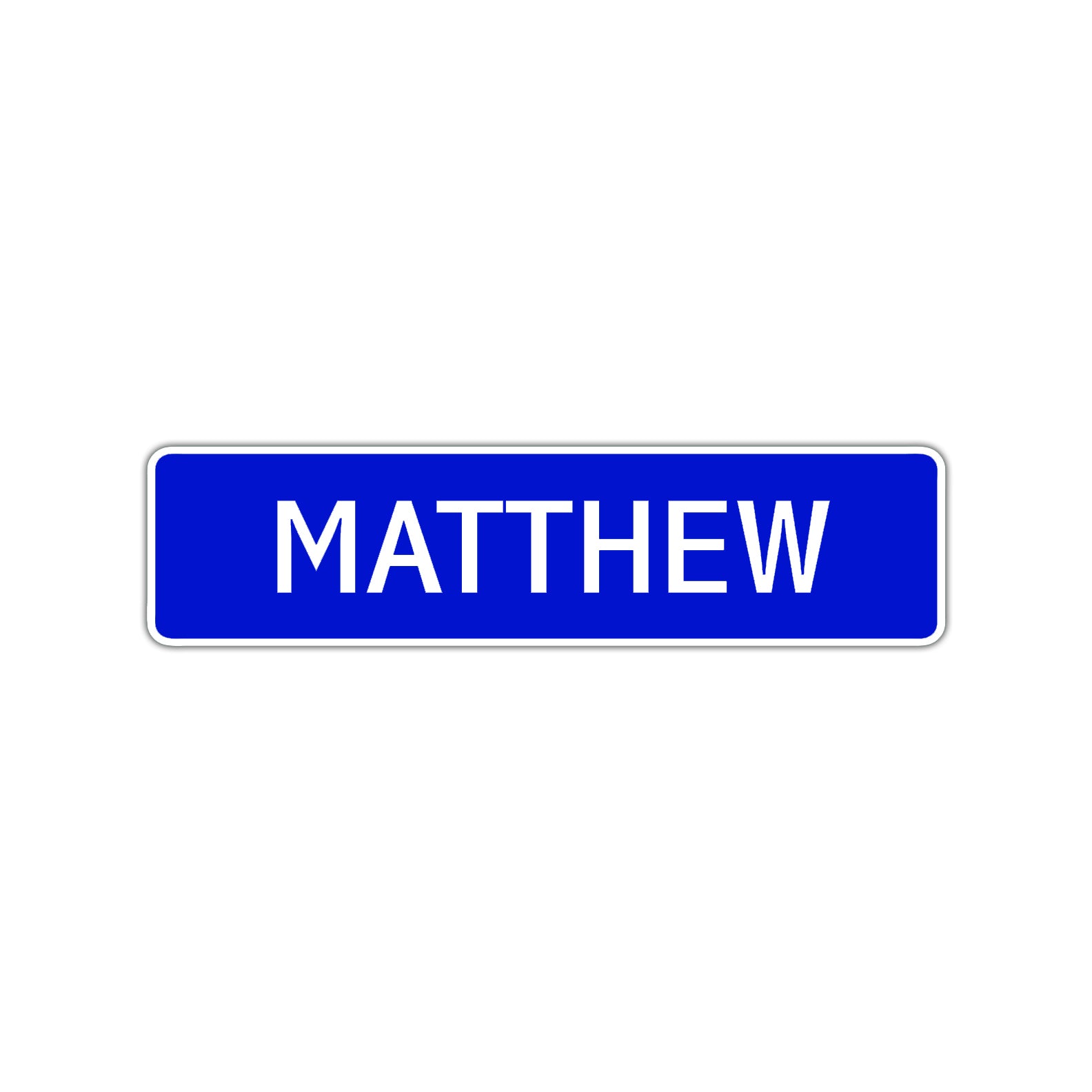 Matthew Street Sign Children Name Room Plate