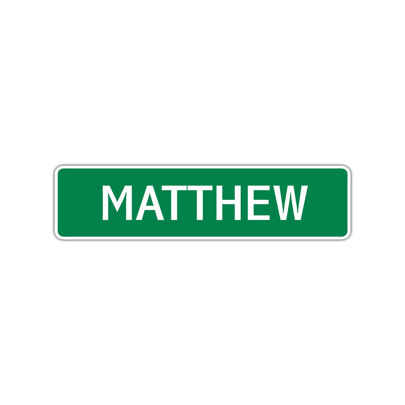 Matthew Street Sign Children Name Room Plate