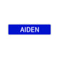 Aiden Street Sign Children Name Room Plate