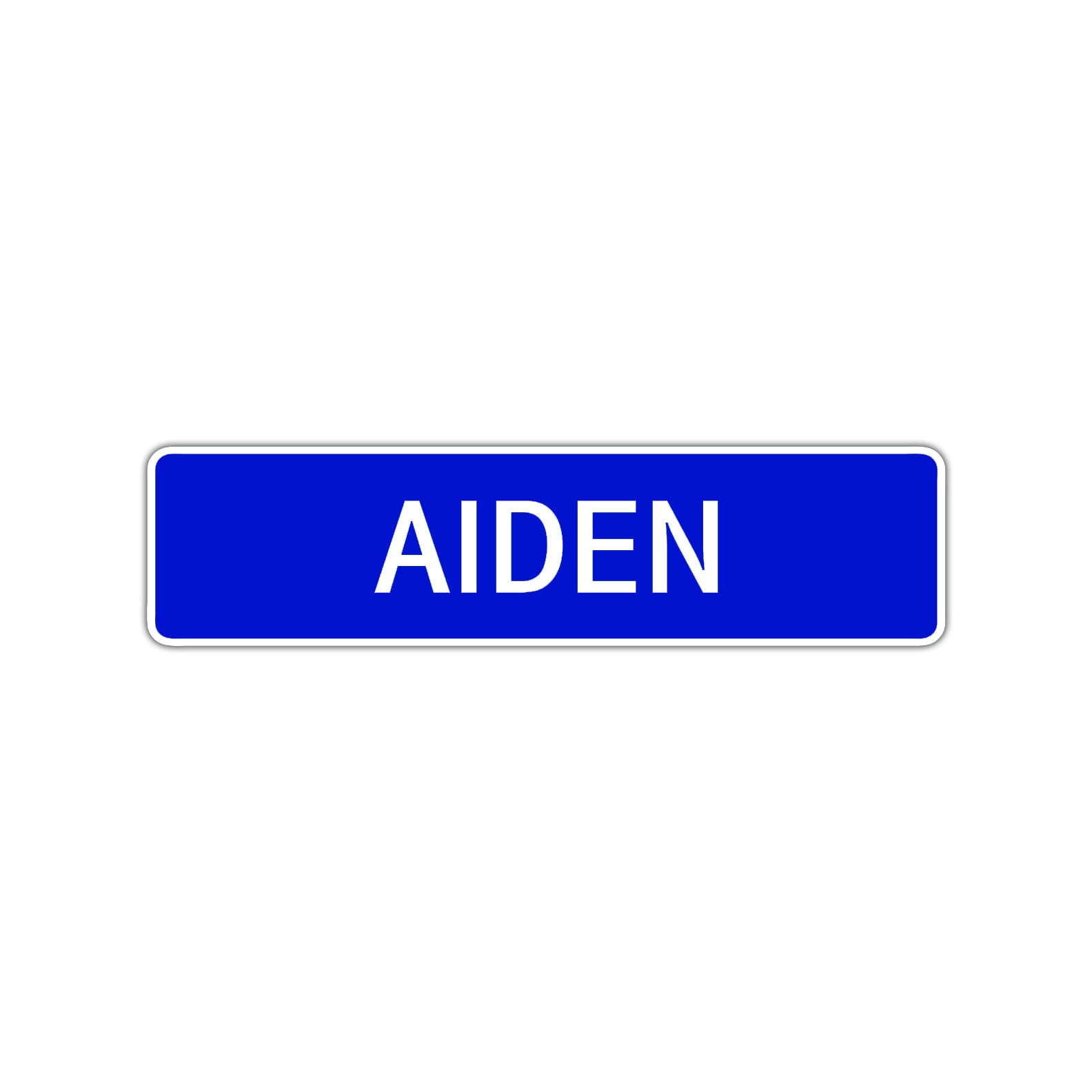 Aiden Street Sign Children Name Room Plate