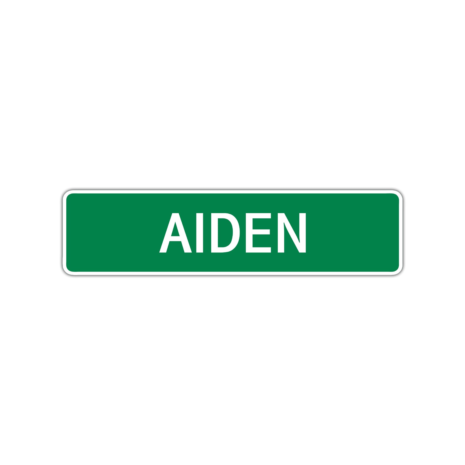 Aiden Street Sign Children Name Room Plate