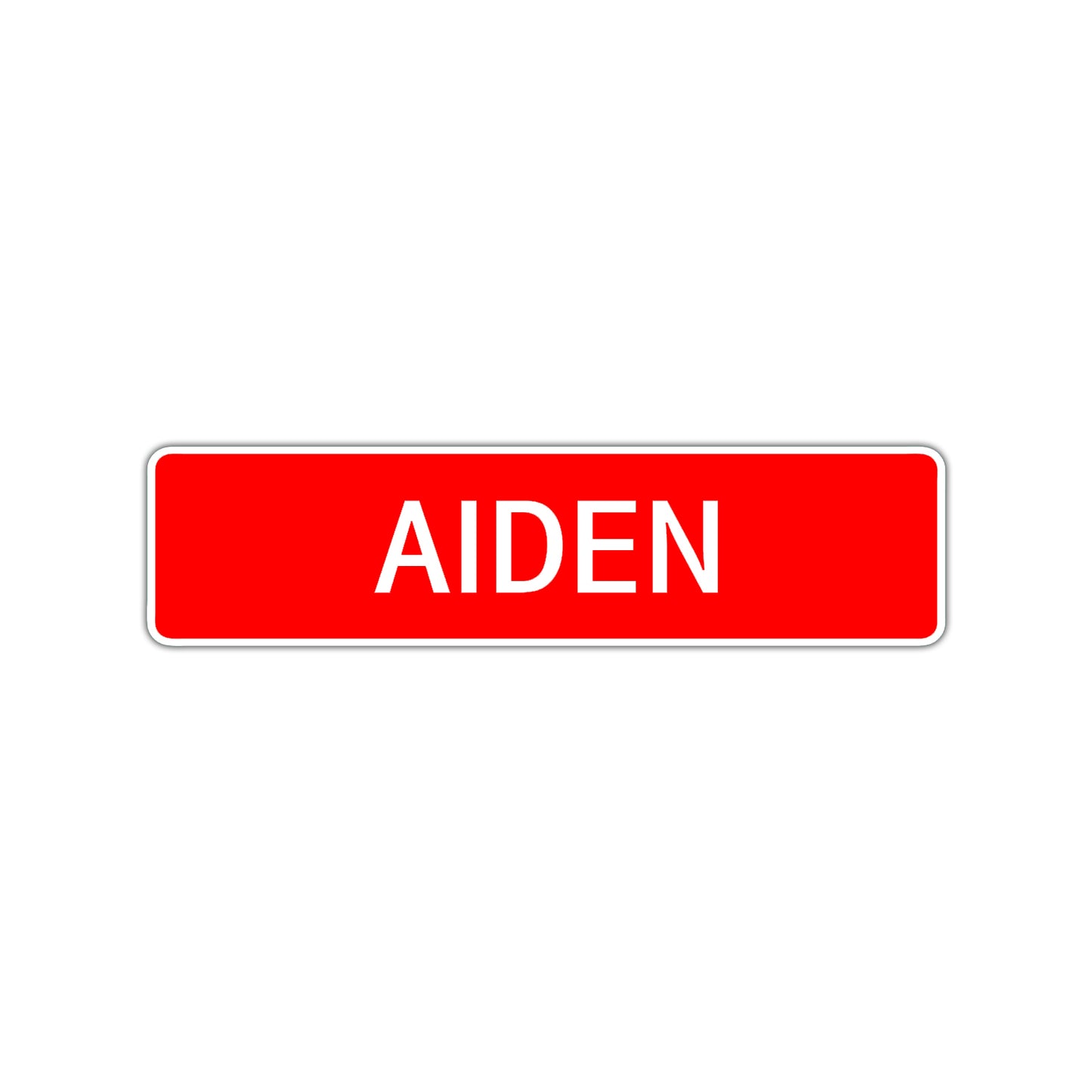 Aiden Street Sign Children Name Room Plate