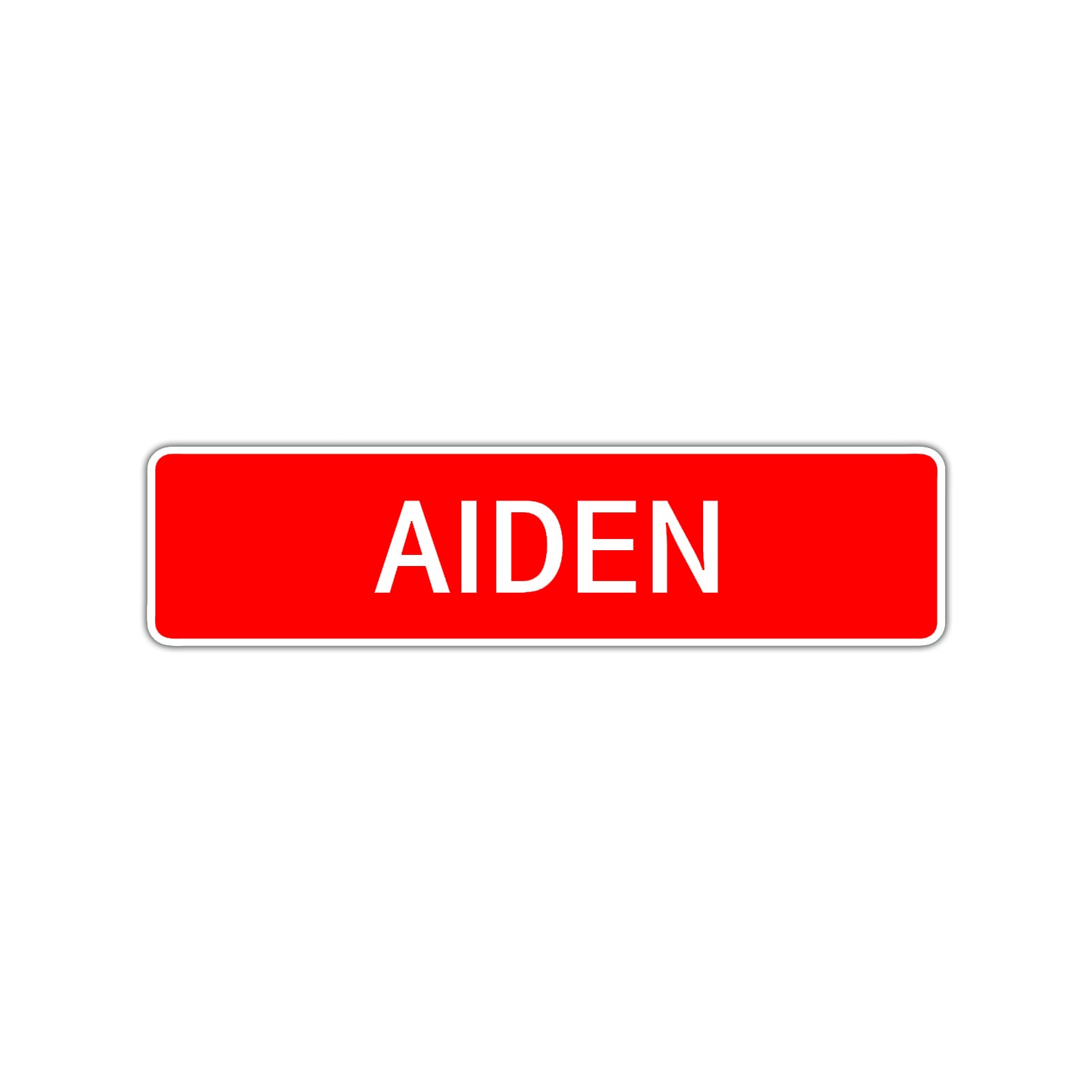 Aiden Street Sign Children Name Room Plate