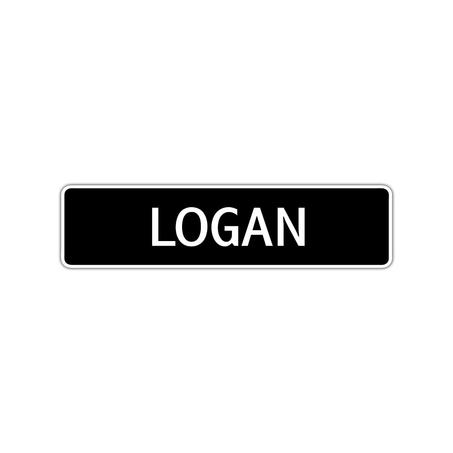 Logan Street Sign Children Name Room Plate