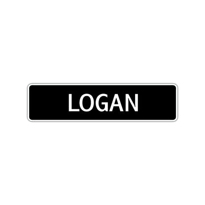 Logan Street Sign Children Name Room Plate