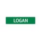 Logan Street Sign Children Name Room Plate