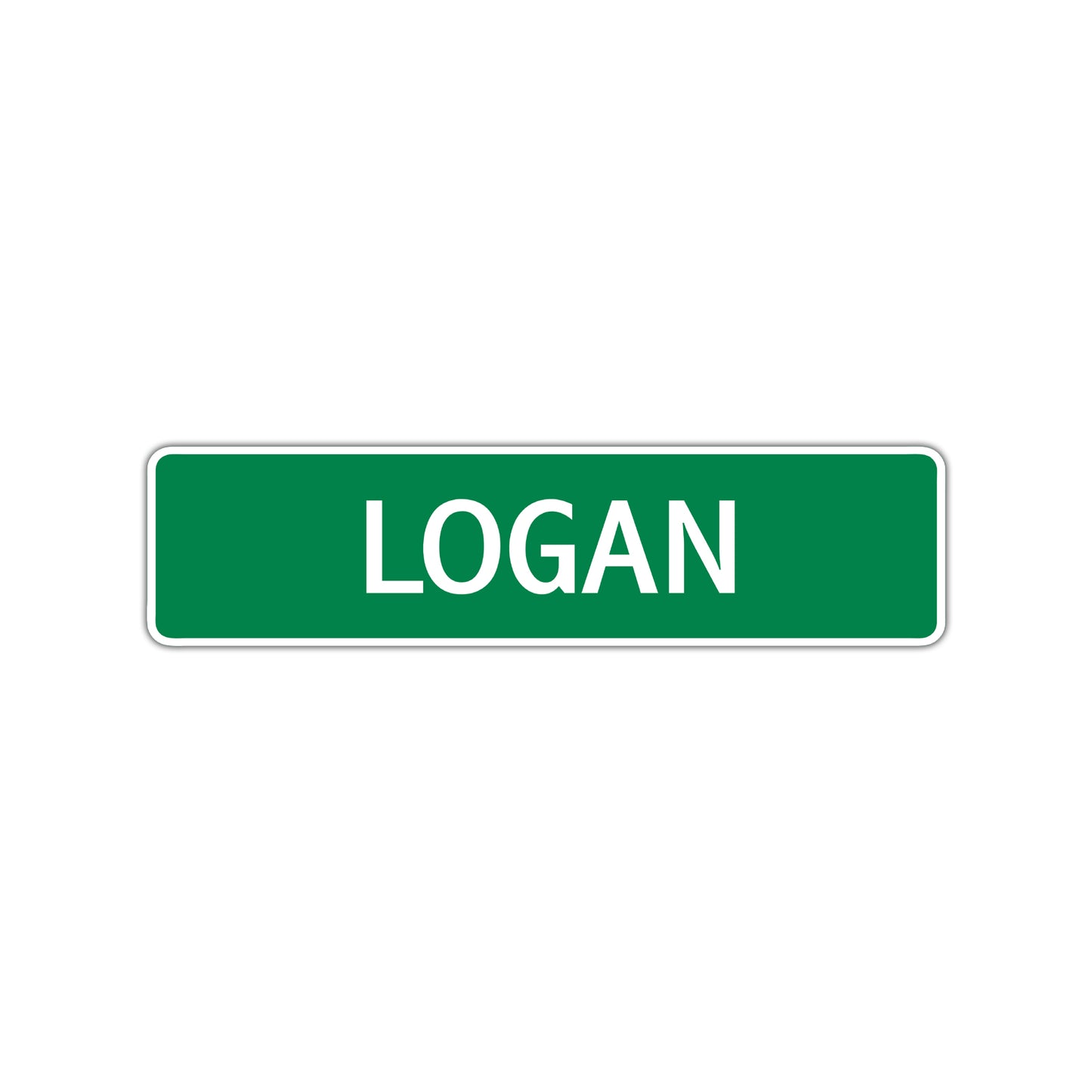 Logan Street Sign Children Name Room Plate