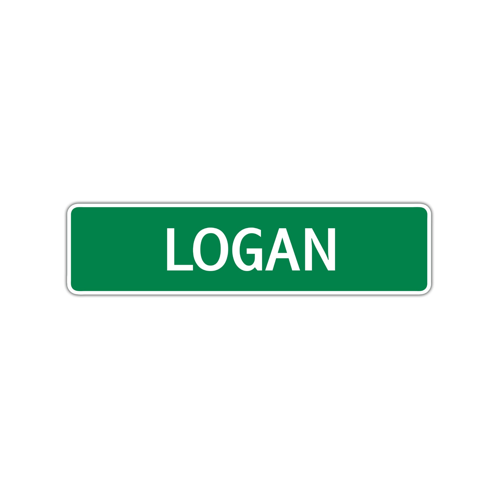 Logan Street Sign Children Name Room Plate