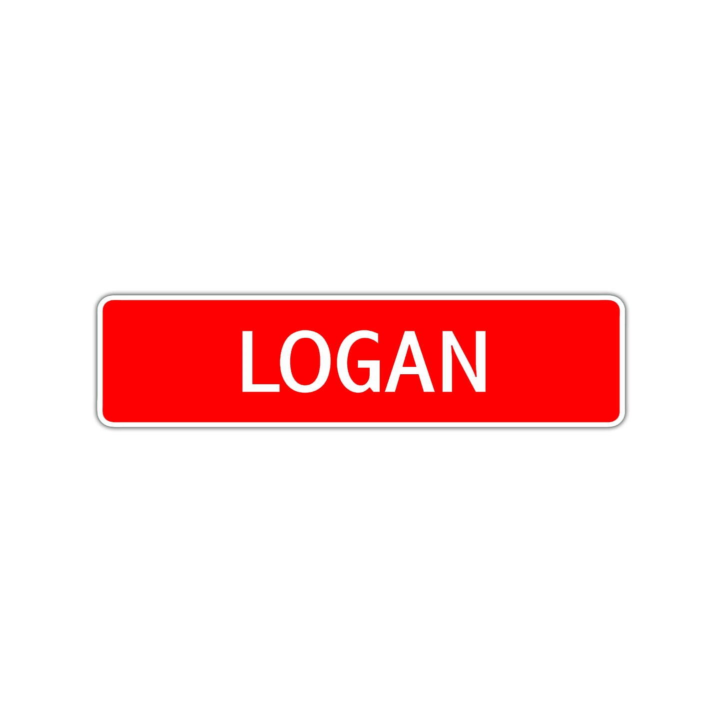 Logan Street Sign Children Name Room Plate