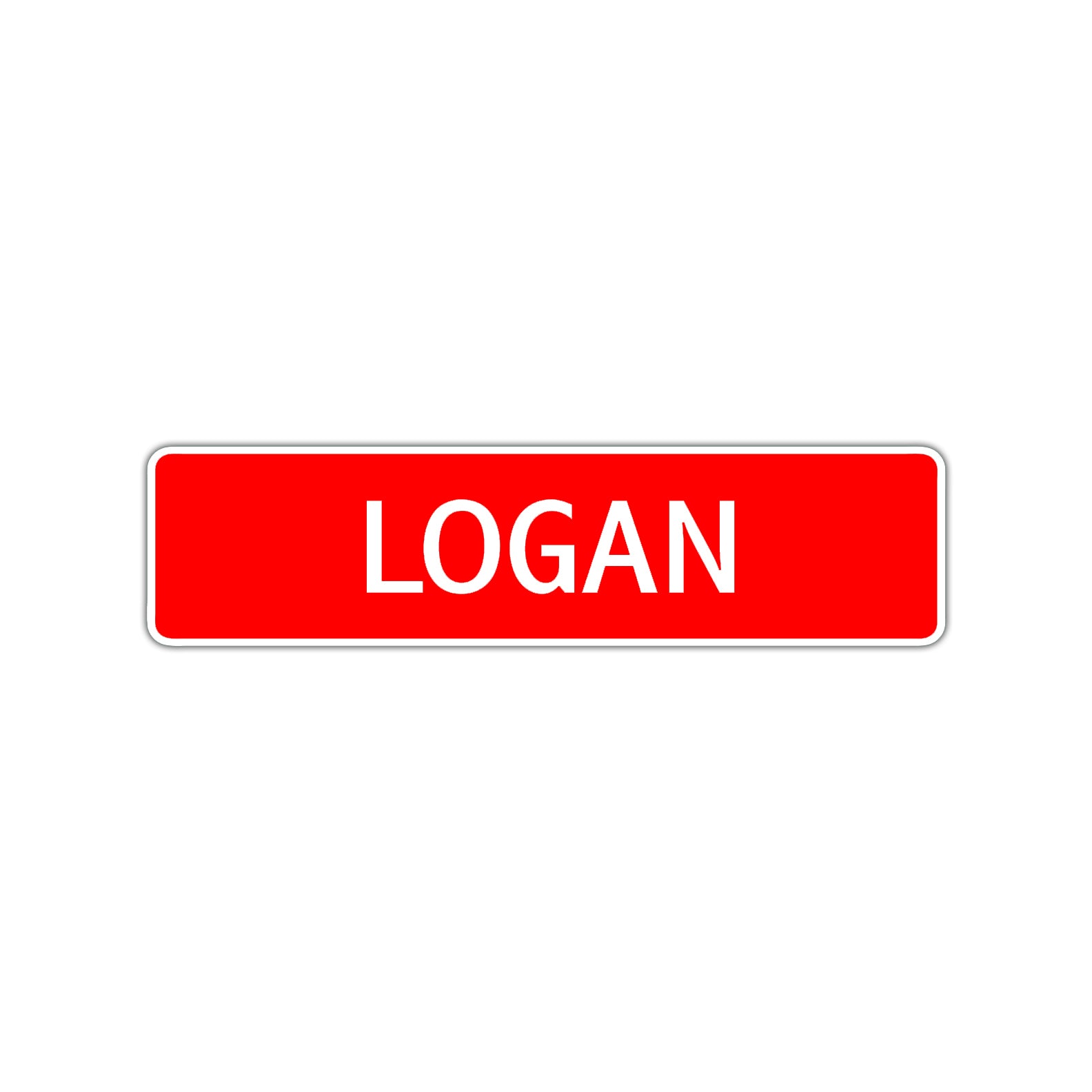 Logan Street Sign Children Name Room Plate