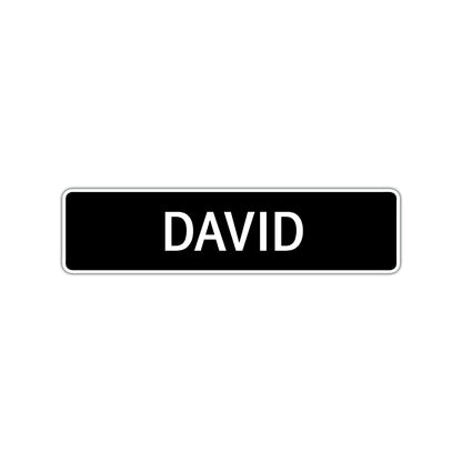 David Street Sign Children Name Room Plate